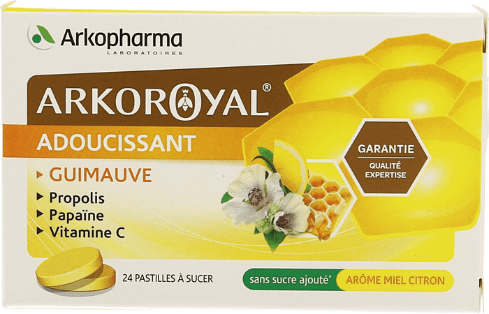 Arkoroyal Propolis Papaine Honing Pastilles 24  -  Arkopharma
