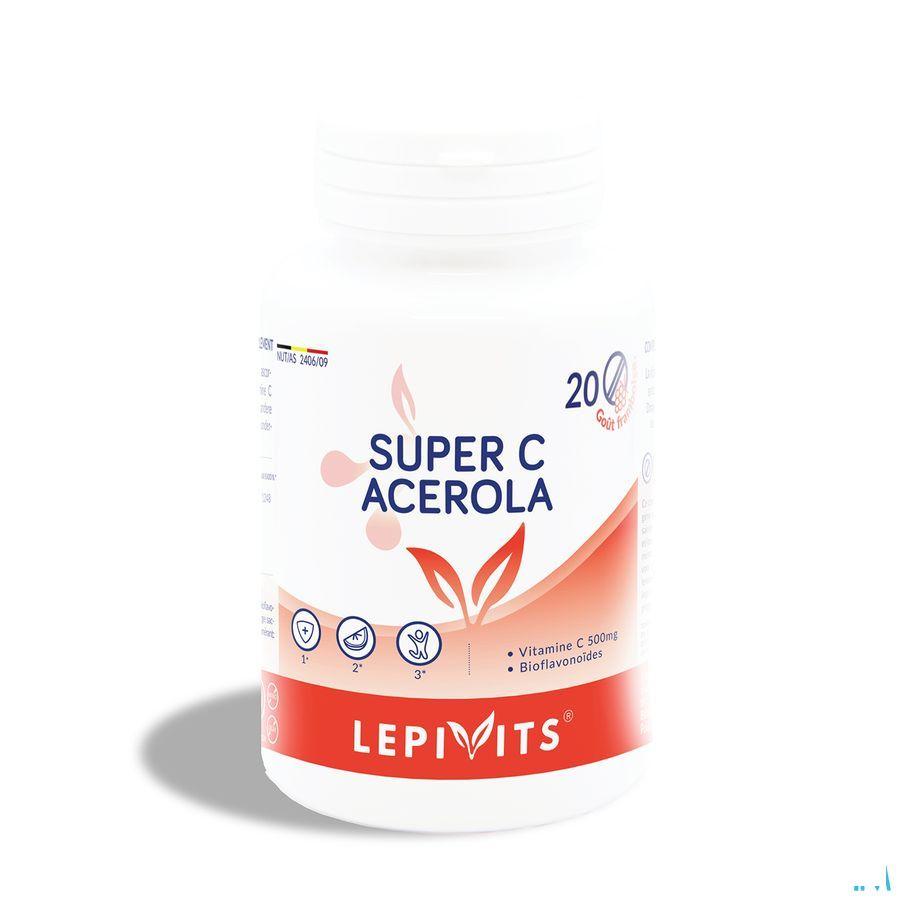 Lepivits Super C Acerola 500 mg Comp 20  -  Lepivits
