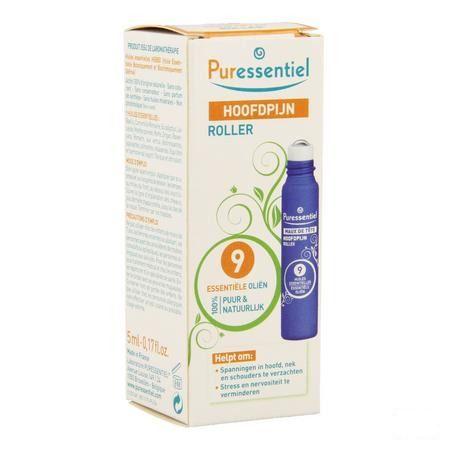 Puressentiel Roller Hoofdpijn 9 Essentiele Olie 5 ml  -  Puressentiel