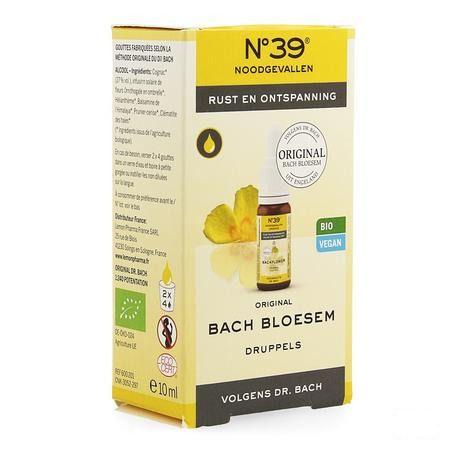 Fleurs De Bach Nr 39 Urgences  Gouttes 10 ml  -  Eureka Pharma