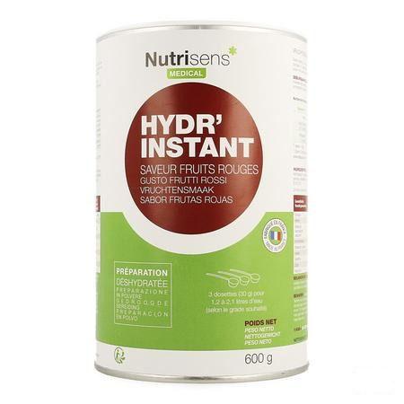 Hydr'instant Rode Vruchten 600 gr  -  Nutrisens Medical