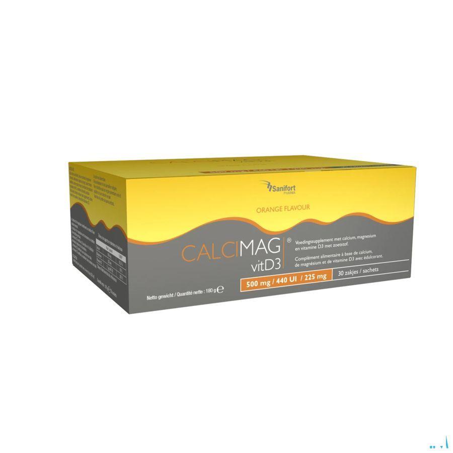Calcimag Ca 500 mg/d3 440UI/mg 225 mg Orange Sach.30 