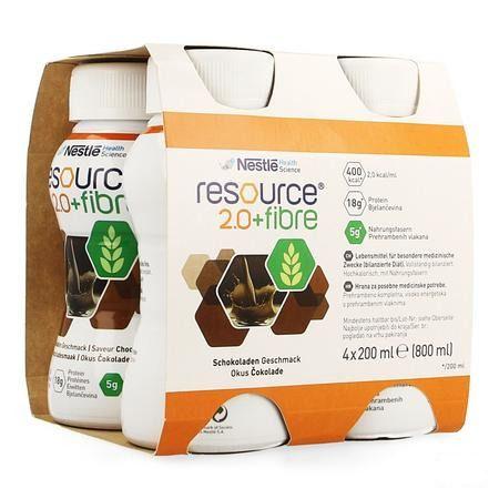 Resource 2.0 Fibre Chocolade 4x200 ml 12209495  -  Nestle