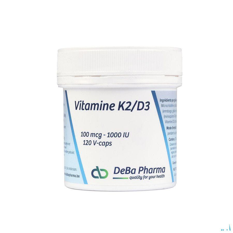 Vitamine K2/D3 100 Mcg/1000 U.I Caps 120  -  Deba Pharma