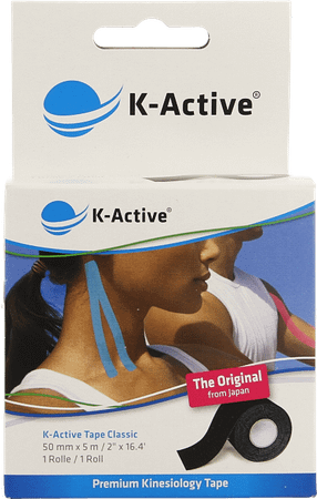 Naqi K Active Tape Black 5,0cmx5m  -  Naqi