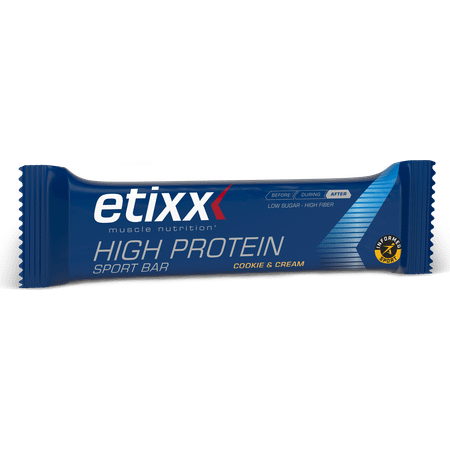 Etixx High Protein Bar Cookie & Cream 12X55G  -  Ceres Pharma