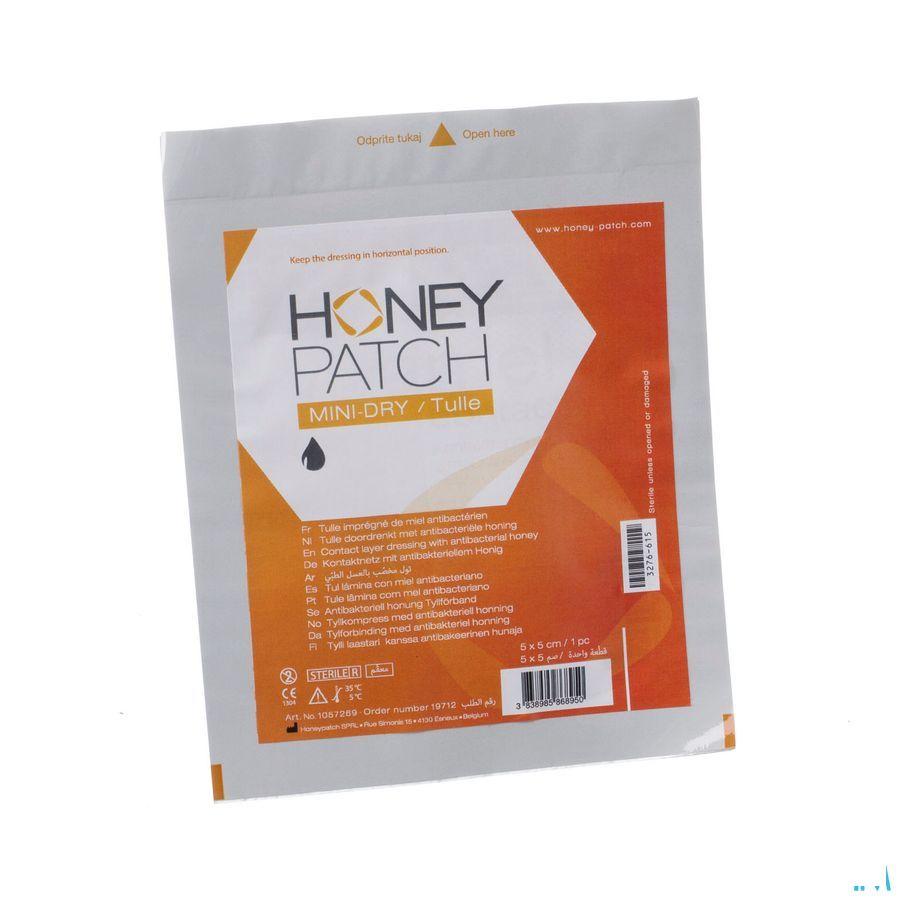Honeypatch Mini-dry/tulle Verband Alg. Ster 5x5cm  -  Honey Patch
