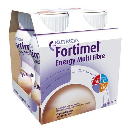 Fortimel Energy Multi Fibre Chocolade 4x200 ml  -  Nutricia