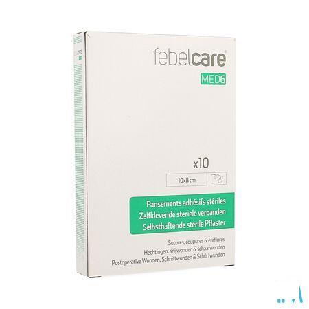 Febelcare Med6 Zelfkl.steriele Verband.10x8cm 10st