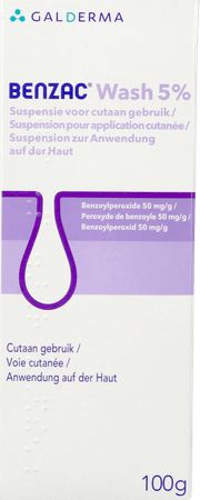 Benzac Wash Suspension 5 % 100 gr  -  Galderma Belgilux