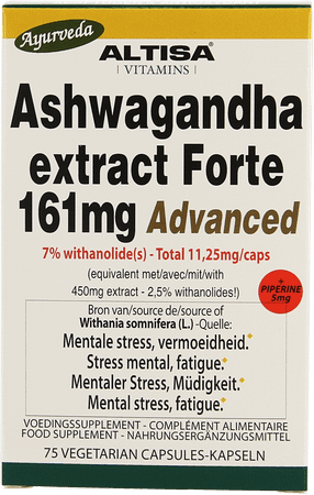 Altisa Ashwagandha Forte 161 mg Advanced Capsule 75  -  Dieximport