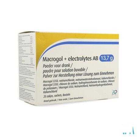 Macrogol+Electrolytes Ab 13,7G Pdr Sol Sach 20