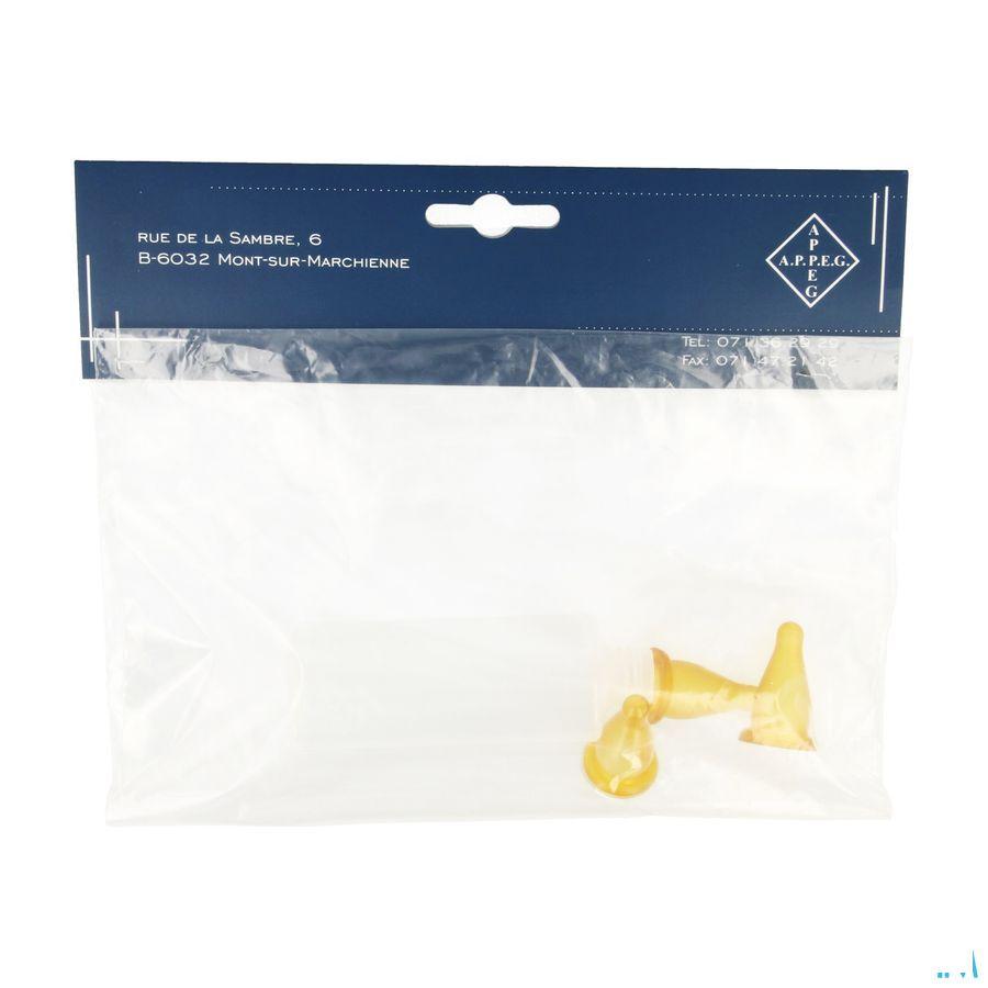 Appeg Biber Plast + 3 Tetines Chats-chiot100