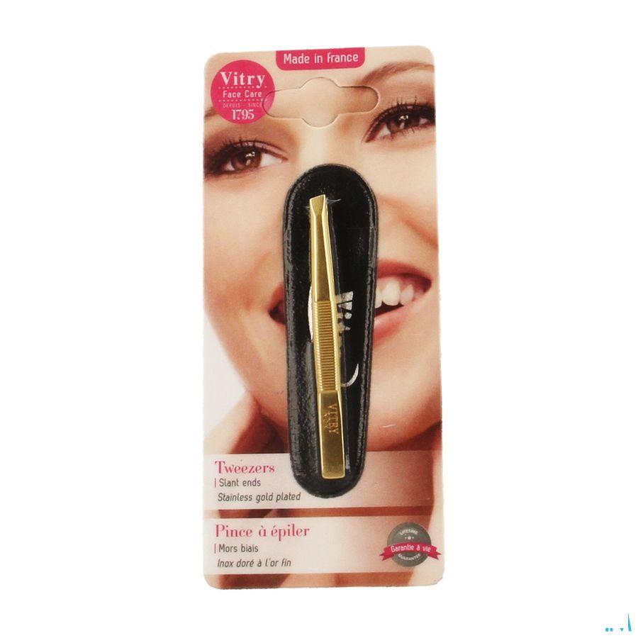 Vitry Prestige Pince Epiler Oblique Inox 4016  -  Vitry