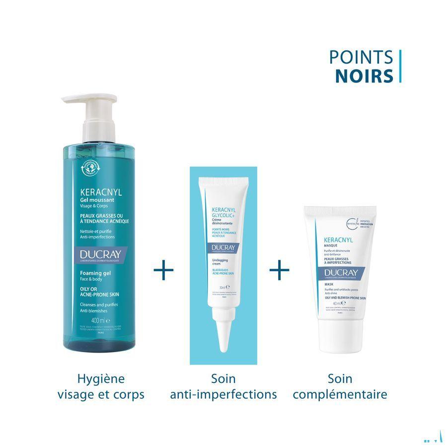 Ducray Keracnyl Glycolic + Creme Tegen Zw.Puntjes 30 ml  -  Ducray Benelux