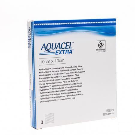 Aquacel Extra Verband Hydrofiber + versterk. 10x10cm 3  -  Convatec