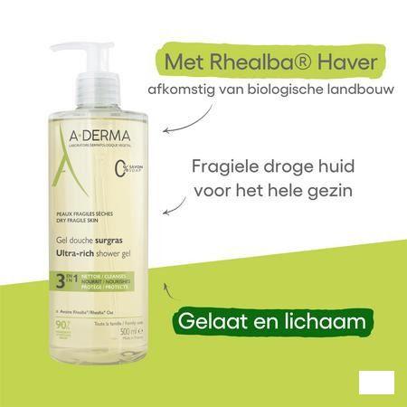 Aderma Douchegel Overvet 500 ml  -  Aderma