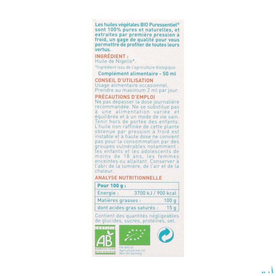 Puressentiel Huile Vegetale Bio Nigelle 50 ml  -  Puressentiel