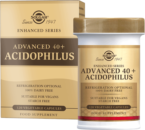 Solgar Advanced 40 + Acidophilus V-Capsule 120  -  Solgar Vitamins