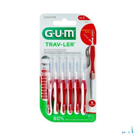 Gum Trav-ler Interdent.borsteltje 0,8mm 6 1314m6
