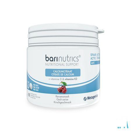Barinutrics Calciumcitraat Kers + K2 Kauwtabletten 90  -  Metagenics