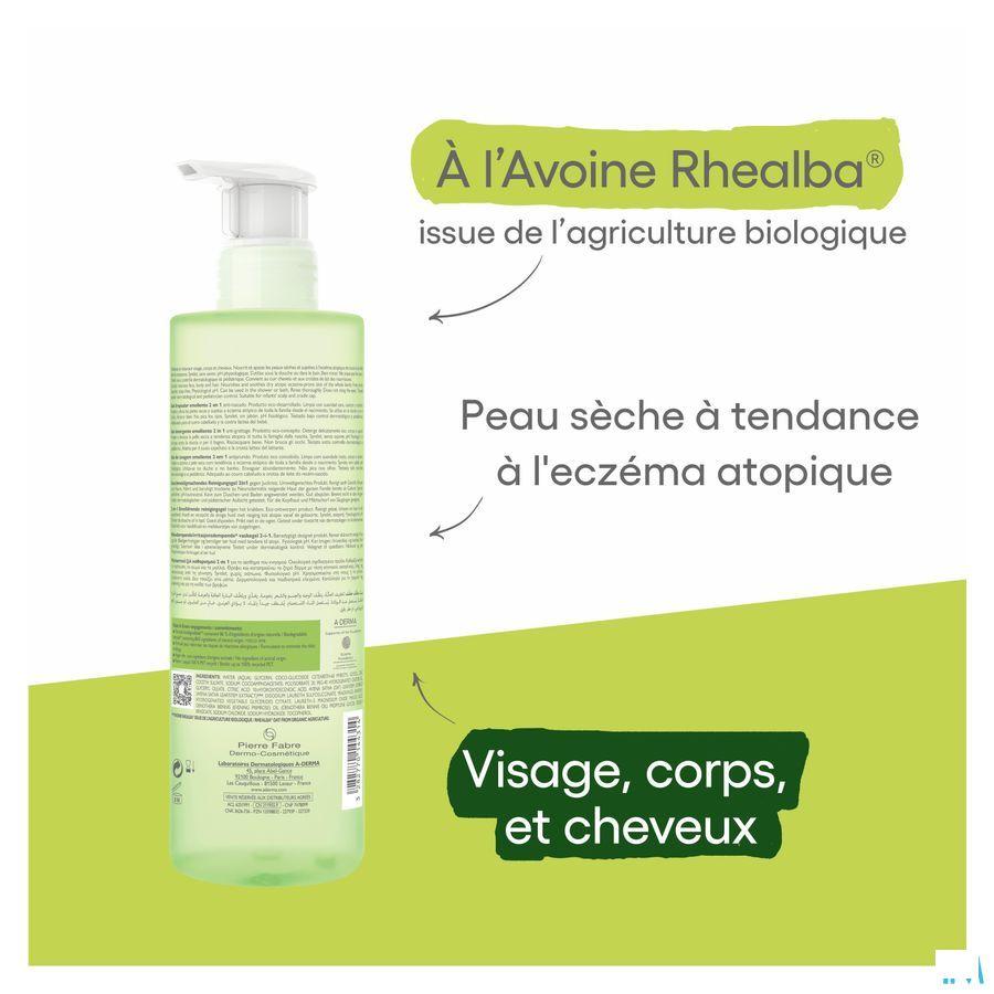 Aderma Exomega Control Reinigingsgel 2in1 500 ml  -  Aderma