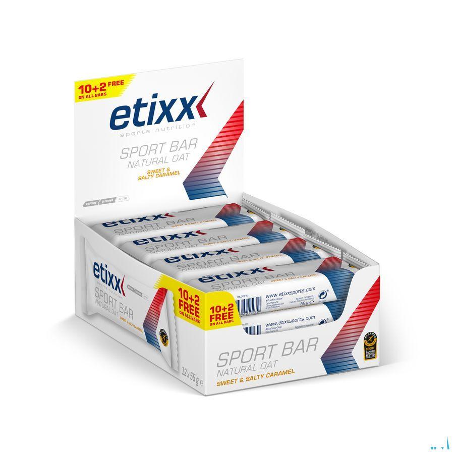 Etixx Natural Oat Bar Sweet&salty Caramel 12x55 gr