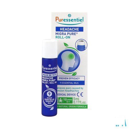 Puressentiel Roller Hoofdpijn 9 Essentiele Olie 5 ml  -  Puressentiel