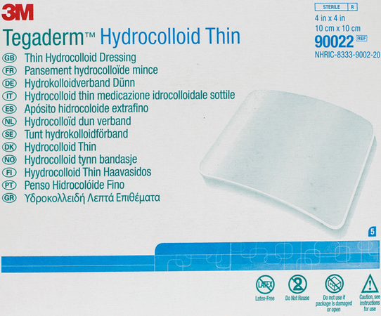 Tegaderm Hydrocol.square Steril Thin10x10cm5 90022  -  3M
