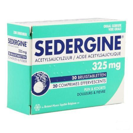 Sedergine 325 mg Comprimes Effervescents 20