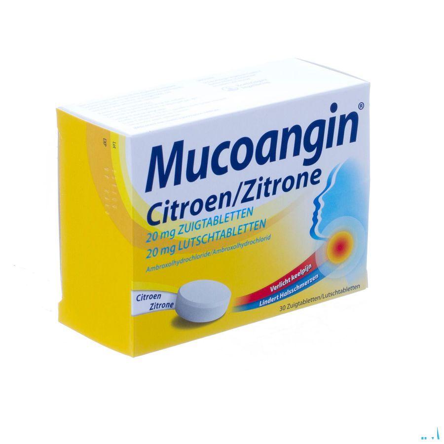 Mucoangin Citroen Zuigtabletten 30x20 mg