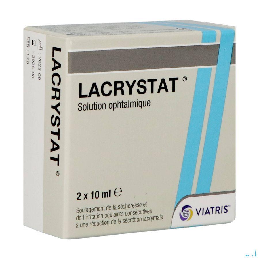 Lacrystat Collyre Flacon 2x10 ml