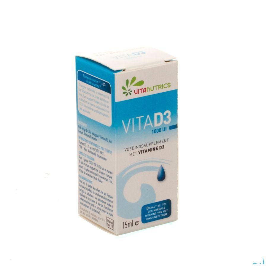 Vita D3 1000UI Vitanutrics Druppels 15 ml 