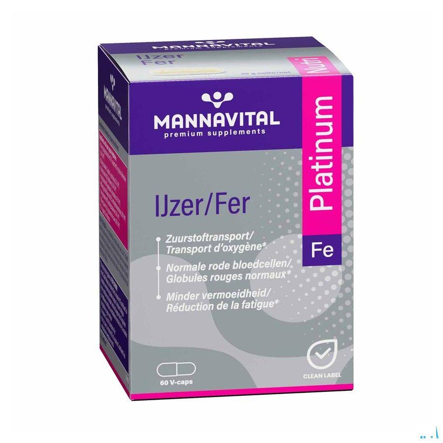Mannavital Ijzer Platinum V-Capsule 60