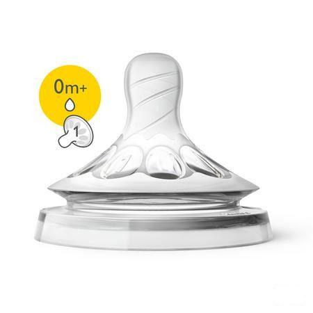 Philips Avent Natural 2.0 Zuigspeen 1 Gaatje Scf041/27  -  Bomedys