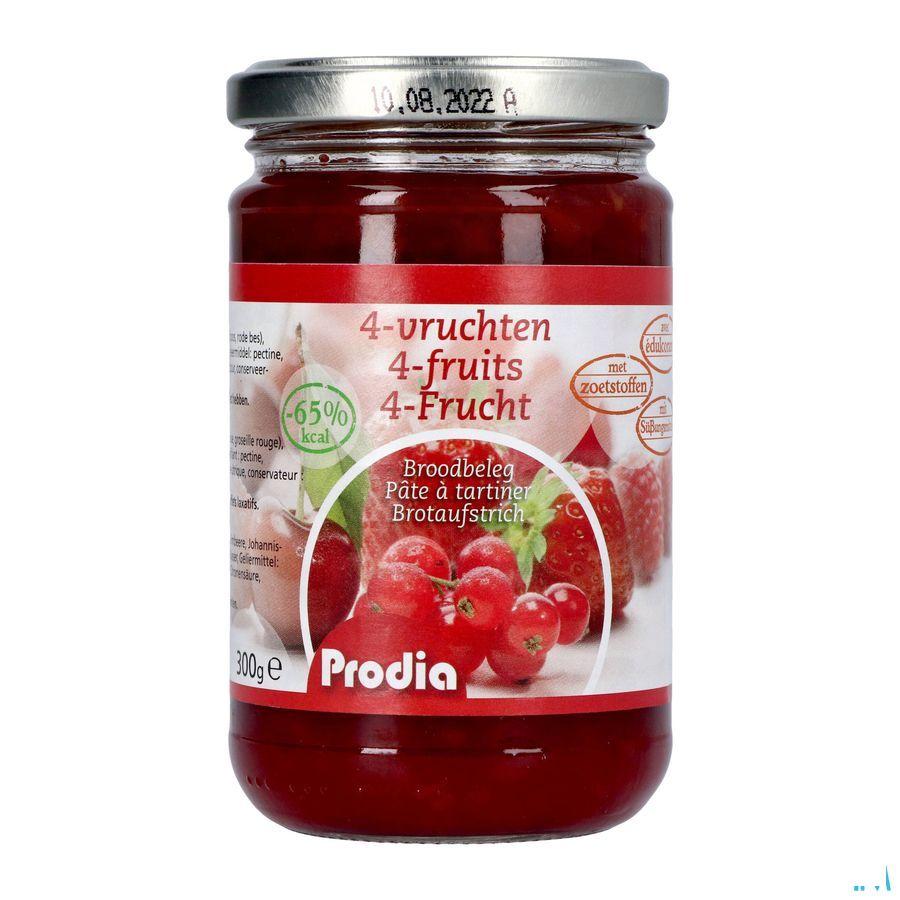 Prodia Broodbeleg 4 Vruchten + Maltitol 300 gr 6189  -  Revogan