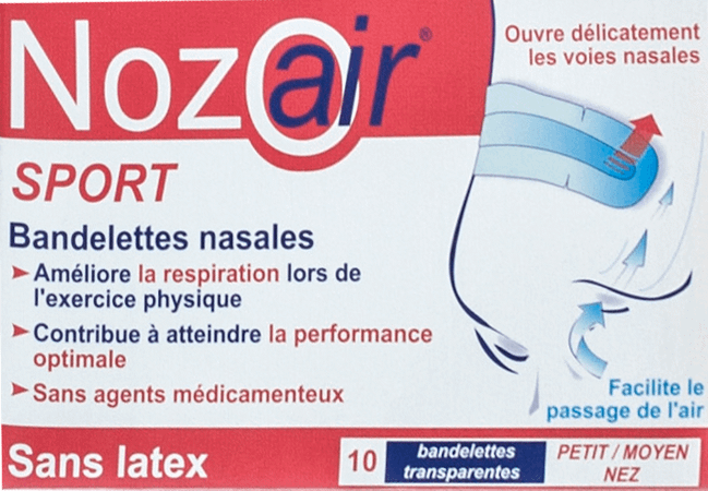Nozoair Sport Bandelette Nasale Petit-Moyen Nez 10