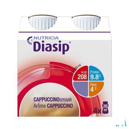 Diasip Cappuccino Fles 4X200 ml  -  Nutricia
