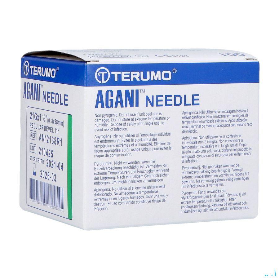 Terumo Aiguille Agani 21G 1 1/2 Rb Vert 100  -  Terumo Europe