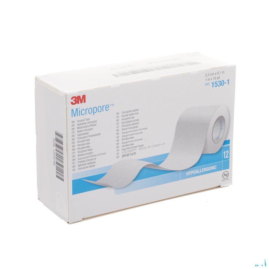 Micropore 3m Hechtpleister 25mmx9,14m Rol 12 1530  -  3M
