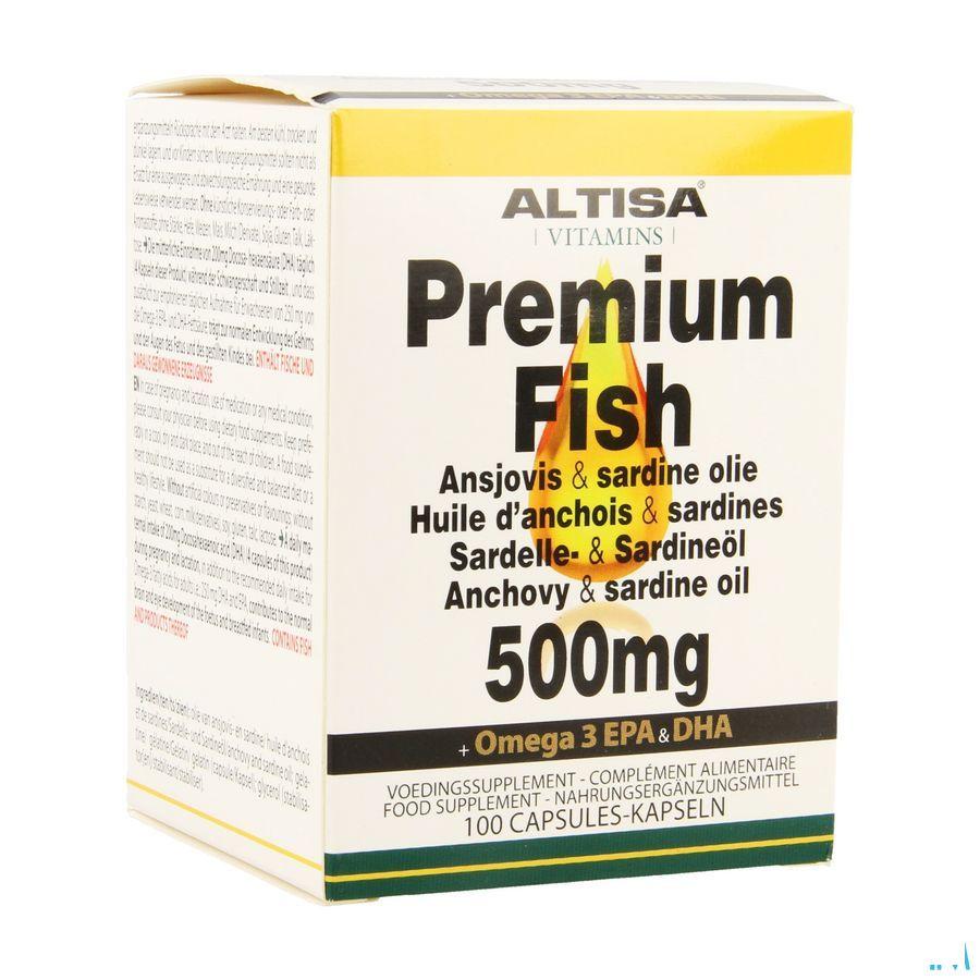 Altisa Ansjovis-sardine Olie 500 mg Capsule 100  -  Dieximport