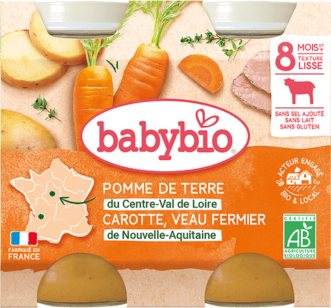 Babybio Bipack Groenten-Kalf 2X200g 51051