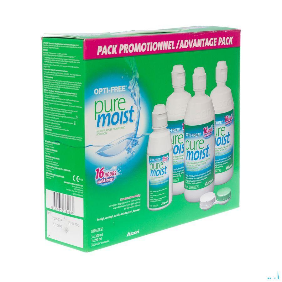 Opti-free Puremoist M.purpos.desinf.3x300 ml + 3 Etui