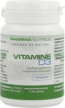 Vit D3 Caps 120 Pharmanutrics  -  Pharmanutrics