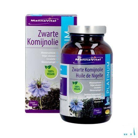 Mannavital Omega 3 Zwarte Komijnolie V-Caps 120