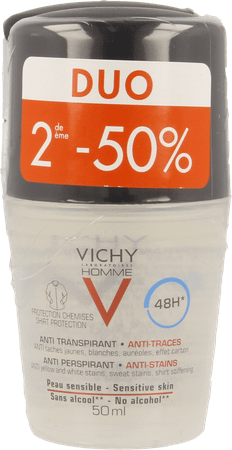 Vichy Homme Deo Mineral Duo 2x50 ml  -  Vichy