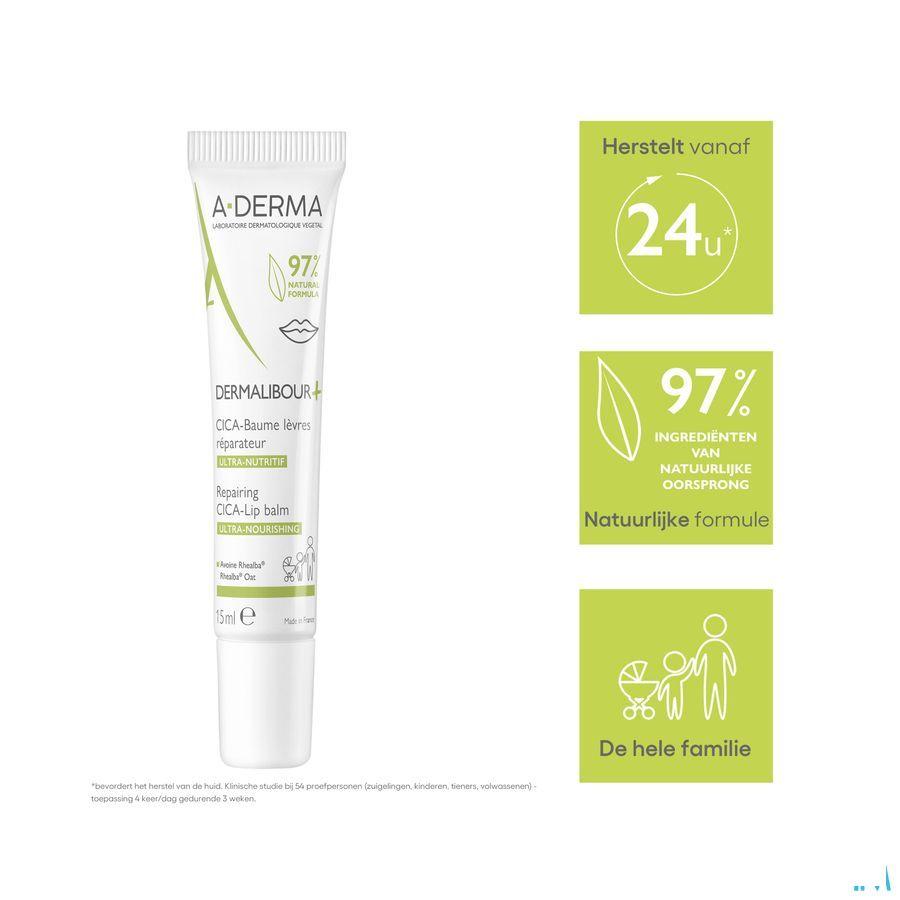 Aderma Dermalibour + Cicabalsem Lippen 15 ml  -  Aderma