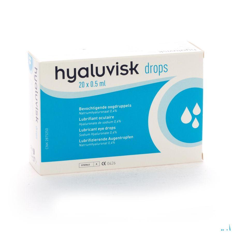 Hyaluvisk Drops Kunsttranen Hond-kat 20x0,5 ml  -  Ecuphar