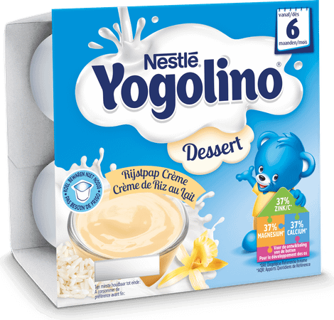 Nestle Yogolino Dessert Rijstpap Creme Riz Au Lait Pot 4x100 gr  -  Nestle