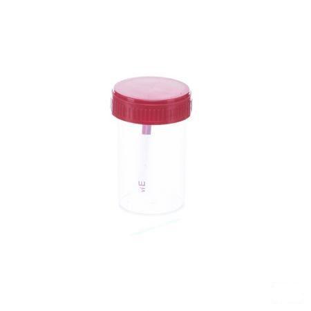 Pot Stoelgang Deksel+Lepel 60 ml N/St Vf-Med